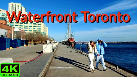 【4K】Toronto Waterfront & Trendy Queen St west Canada 🇨🇦