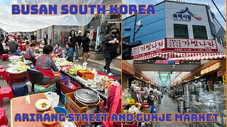 Arirang Street and Gukje Market - Popular Shopping District In Busan - South Korea 2024