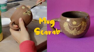 Processus of my Scarab Mug - Ancient Egypt - Pottery Handmade