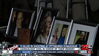 Candlelight vigil in honor of synagogue shooting victims
