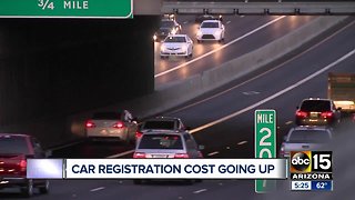 Arizona vehicle registration cost going up with new Public Safety Fee