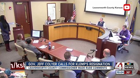 Gov. Colyer joins chorus calling for Klemp's resignation from Leavenworth county commission