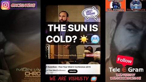 Stewart Swerdlow: The Sun🌞Is Cold😨 #VishusTv 📺