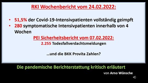 Wochenbericht RKI vom 24 Februar 2022 kritsch erläutert von Arno Wünsche