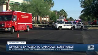 PD: 6 officers, 4 others hospitalized after exposure to unknown substance