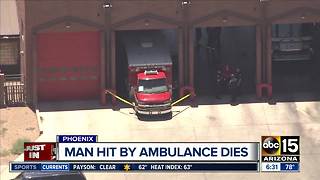 Man hit by ambulance in Phoenix dies