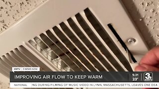 Improving air flow to keep warm