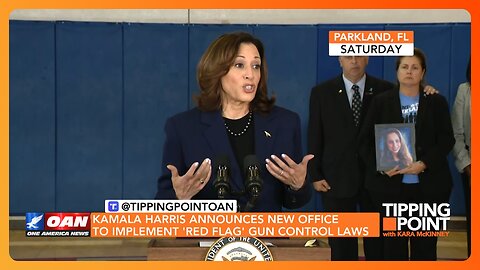 Kamala Unveils 'Red Flag' Centers to Take Away Guns | TIPPING POINT 🟧
