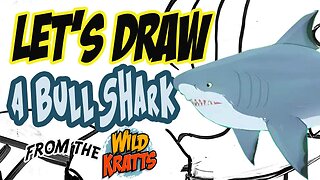 Drawing A Bull Shark from The Wild Kratts with basic shapes & lines