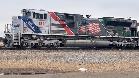 Part - 2 Spirit of the Union Pacific - puts 109 grain cars into the grain facility in Amarillo.