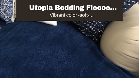 Utopia Bedding Fleece Blanket Queen Size Grey 300GSM Luxury Bed Blanket Anti-Static Fuzzy Soft...