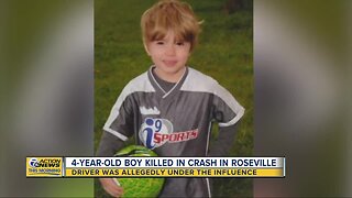 4-year-old boy killed in car crash in Roseville