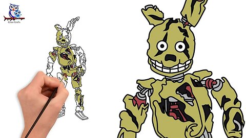 How to Draw SpringTrap Five Nights at Freddy's - Step by Step