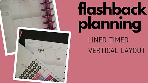 Flashback planning Vertical Timed layout