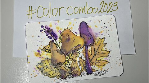 Painting With Distress Ink for Watercolor Wednesday and #colorcombo2023