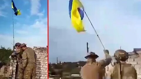 Ukrainian army free Neskuchnoye village from occupation and planted Ukrainian flag in Donetsk