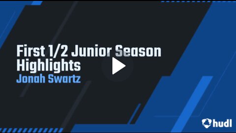Jonah Swartz: First 1/2 Junior Season Highlights