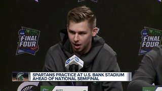 Michigan State practices in Minneapolis ahead of Final Four