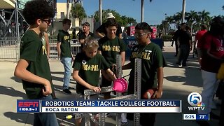 Robotics teams tackle college football in Boca Raton