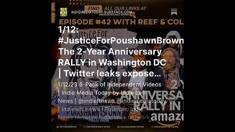 1/12: #JusticeForPoushawnBrown: The 2-Year Anniversary RALLY in Washington DC