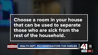 Health department recommendations for families