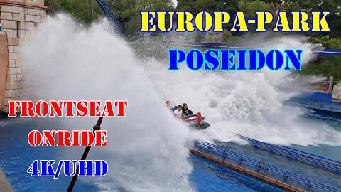 Poseidon Onride Frontseat - Europa-Park [HD/4K] Water coaster