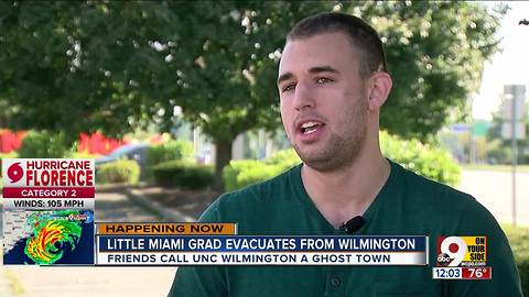 North Carolina man rides out Hurricane Florence in Cincinnati