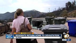 Residents check on their homes after the West Fire