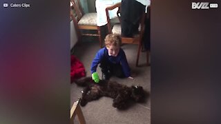 Barn med autisme finner vennskap i en hund