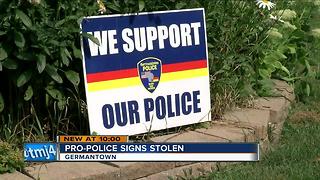 Germantown police support signs stolen around town