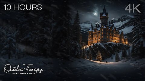 The Warmth of the Castle Awaits | Howling wind and blowing snow for Relaxing | Studying | Sleeping