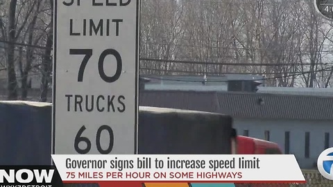 Gov. Rick Snyder signs bill to raise speed limits on designated roads