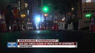 Gas leak forces downtown residents from homes