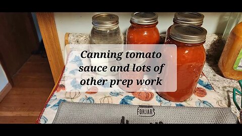 Canning tomato sauce and lots of other prep work too come along with me #everybitcountschallenge