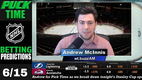 Stanley Cup Finals | Lightning vs Avalanche Game 1 Prediction and Odds | Puck Time June 15