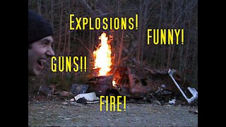 Guns, Fire, Explosion's funny stuff what's not to like??