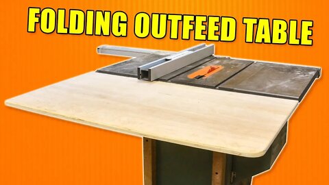 Innovative Folding Outfeed Table for The Table Saw - How to Build