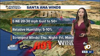 10News Pinpoint Weather with Meteorologist Angelica Campos