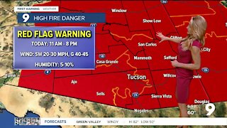 Wind, dust, and critical fire concerns