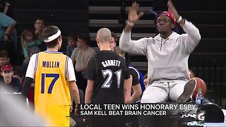 Local teen Sam Kell beats cancer, wins ESPY