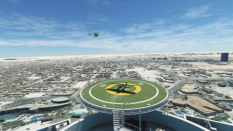 The Watchman News - Taking Off From Dubai Hotel Helipad & Hovering With A Helicopter In A Super Cub
