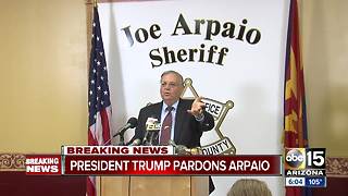 President Trump issues presidential pardon for former MCSO Sheriff Joe Arpaio