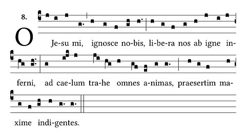 O Jesu mi - Oratio Fatimae in Latina - the Fatima Prayer in Latin Chant - kinda Gregorian even!