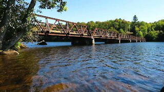 Adirondack Mountains - Bridge Series - Long Abandoned Bridge over a Peaceful River