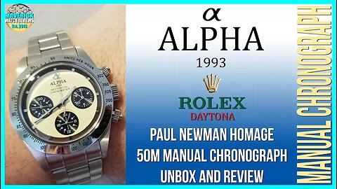 Very Nice! | Alpha Paul Newman Rolex Daytona Homage 30m Chinese Manual Chronograph Unbox & Review