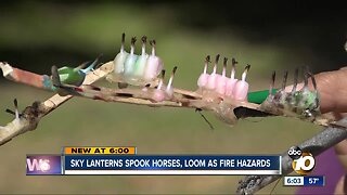 Sky lanterns loom as fire hazards across county