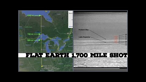 1,700 Mile Long Distance Shot Mississippi to Hudson Bay Canada, 600k missing curve !