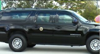 Trump waves to supporters along Southern Boulevard