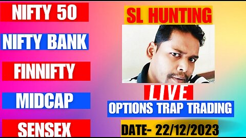 22 December 2023 Nifty50 Nifty Bank Fin Nifty Live Analysis @optionstrader86 #livetrading #live