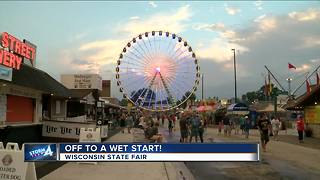 Rainy day at opening day for the Wisconsin State Fair